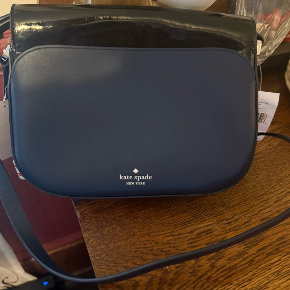 Kate Spade Zibbi Stylish Navy & Pink Owl- Crossbody Bag-NWT - Picture 2 of 7